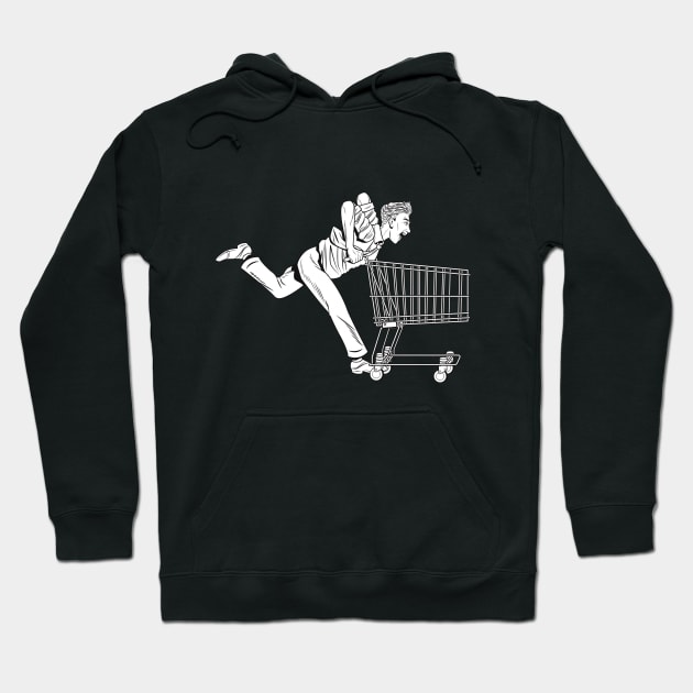 Random shirt Design Shopping Cart Hoodie by Forever December